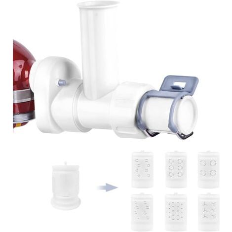 Coocheer – Accessoire de pâtes pour mixeur KitchenAid – 6 formes de pâtes – Installation facile – Nettoyage simplifié – Accessoire durable (1/5)
