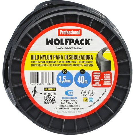 Fil nylon/aluminium. Carré. Profondeur : 3,5 mm (40 m) (1/5)