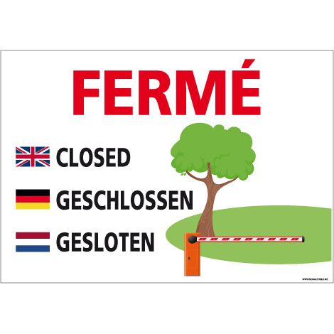 PANNEAU FERMETURE (H0325) - Adhésif - 210 x 150 mm
