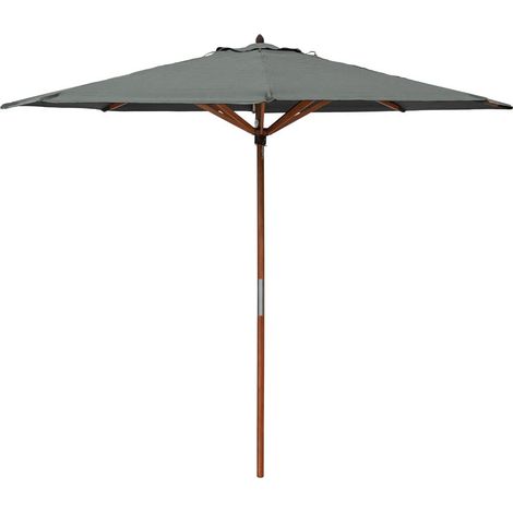 Charles Taylor Grey Wooden Parasol Sun Umbrella Shade 2.7m (1/5)