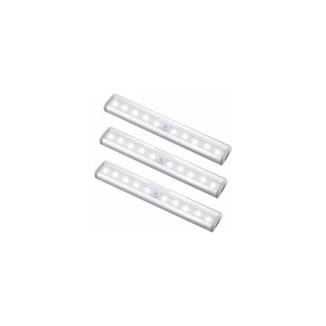 Lumière intérieure à détecteur de mouvement 10 LED magnétique à piles, bande lumineuse sans fil pour placard, cuisine, couloir, escalier – (1/4)