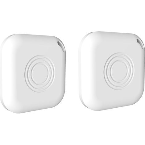 Tracker (nur iOS), Standort- und Objekterkennung, Haustier-, Taschen-, Kinderortung, 2er-Pack, Batteriebetrieben, Weiß (1/4)