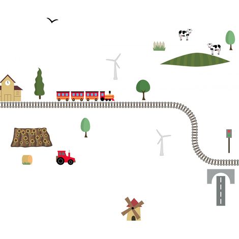 Sticker Mural Frise Voyage en Train 2m (1/5)