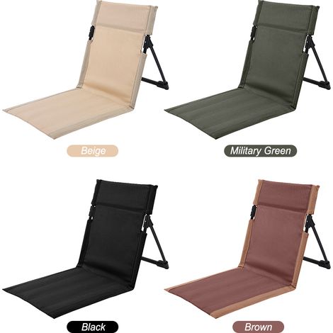 Chaise de plage pliante d'extérieur, légère, Portable, simple, pour loisirs, voyage, dossier intégré (1/5)
