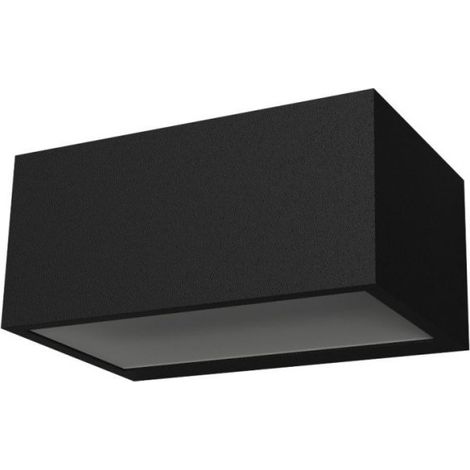 Applique led lampadari bartalini kcirb short cct ip54 alluminio biemissione, finitura metallo antracite
