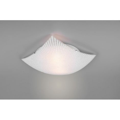 Plafoniera Quadrata Vetro Trasparente Elisa 2xE27 Trio Lighting (1/4)