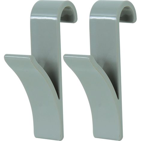 Crochets pour Radiateur Plastique Marron/Gris 2 Pièces 6,4 x 9,8 x 2,5 cm (1/2)