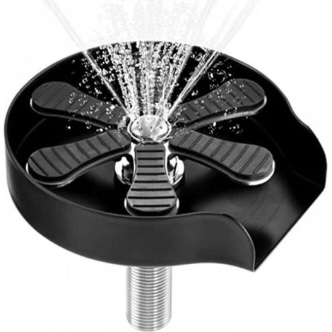 Rince Verre Evier, Lave Verre pour éVier Lavabo, Rince Verre Brosse En Verre pour éVier De Bar, En Acier Inoxydable, Lave Biberon Bouteille, Accessoire Evier Cuisine, Rinceur De Verre, Noir (1/5)