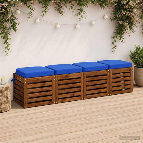 vidaXL Cuscini per sedile a 4 pezzi SOEST 4 pcs 100% Poliestere