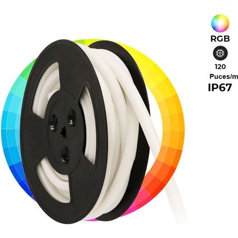 Néon LED flexible RGB - 10 mètres - Kit complet - 11W/m - IP67 - (1/5)