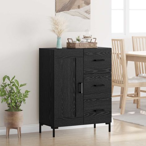 Vitrina Roble negro 69.5 x 34 x 90 cm Madera de ingeniería (1/4)