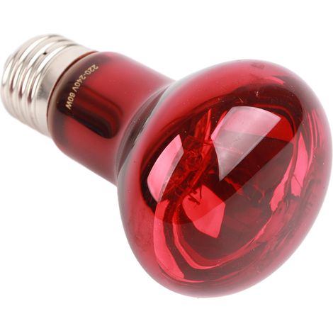 Lampe chauffante infrarouge RS 60 W pour reptiles, excellente source de chaleur 24 h/24, ampoules chauffantes rouges pour tortues, dragons barbus et lézards (1/5)