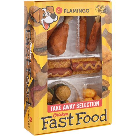 Friandises Fast Food Boîte à emporter 260 g pour chien - Flamingo (1/5)