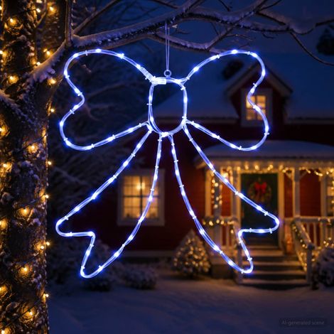 vidaXL Lazo de luces LED de Navidad LOVIISA 70 LED Azul 50 x 51 cm (1/5)
