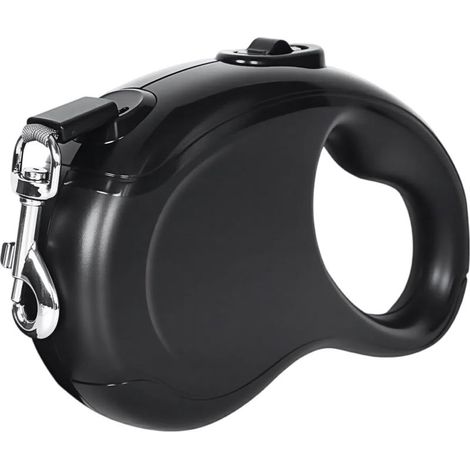 Laisse Chien Enrouleur Sangle Classic 5m, Laisse Flexible Rétractable,sans Enchevetrement en Forme de U, Nylon,avec Un Boutton S'arrêter Bloquer, pour Le Dressage et la Promenade (1/5)