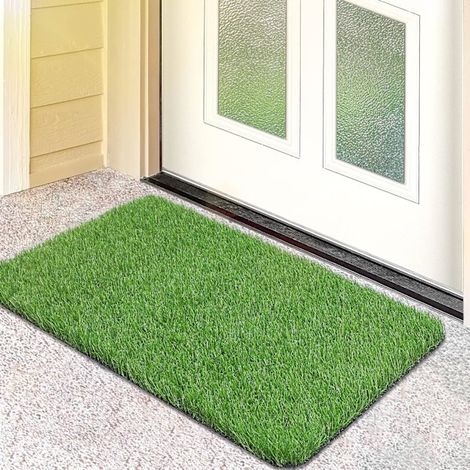 Tapis d'entrée en gazon artificiel, tapis d'entrée extérieur/intérieur en gazon artificiel (1/5)