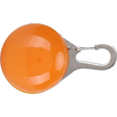 Pendentif lumineux LED pour animaux de compagnie, 3 modes d'éclairage, lampe de sécurité nocturne à clipser sur le collier (orange) (1/5)