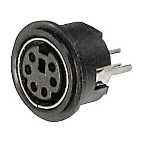 MINI DIN EMBASE FEMELLE, VERTICALE TRU COMPONENTS TC-A-DIO-TOP/08-203 1586253 NOMBRE DE PÔLES (NUM): 8 NOIR 1 PC(S) (1/2)