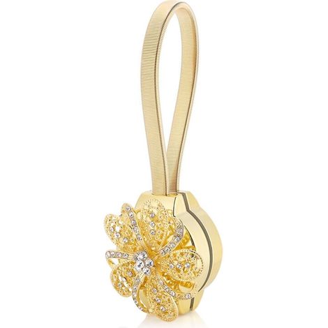 Pince à rideau magnétique rétractable en forme de fleur, boucle de ceinture, accessoire de ceinture, décoration intérieure, or