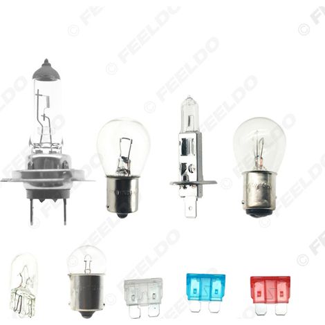 Kit d'urgence d'ampoules halogènes pour phares de voiture 12V H1/H7/PY21W/R5W/W5W/ATC (9 pièces)