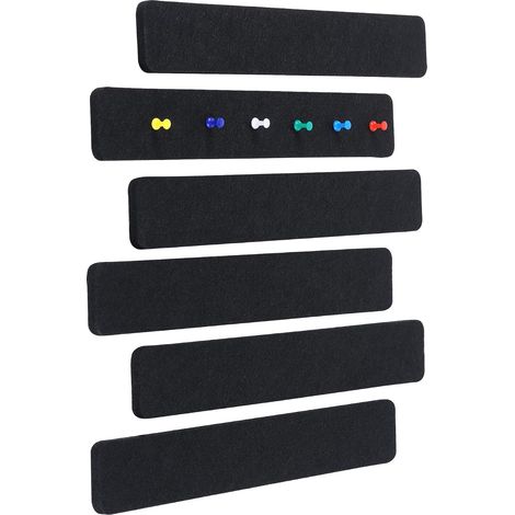 6 Bandes de tableau en feutre, auto-adhésives, décoratives, pour bureau, école, maison (1/5)