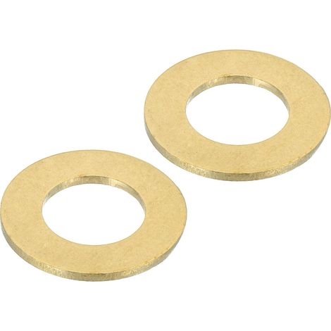 2Pcs Rondelle Métal Plate Laiton, Kit Rondelles Cuivre M18 D'Ecrasement Assortiment, 18mm DI, 34mm DE, 2mm D'Epaisseur Pour Boulons Vis Réparation, Construction (1/5)