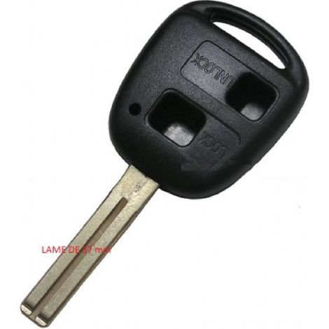 COQUE CLE ADAPTABLE TOYOTA 2 BOUTONS LAME FRAISEE FIXE