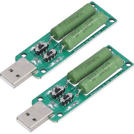 2 pièces testeur de charge USB module électronique résistance réglable accessoire de décharge 1A 2A 3A (1/5)
