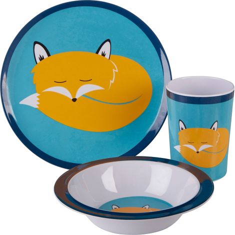 Interiors by Premier Vibrant Kids Felix Fox Dinner Set, Durable Children Dining Set, Compact Felix Fox Children Eating Set