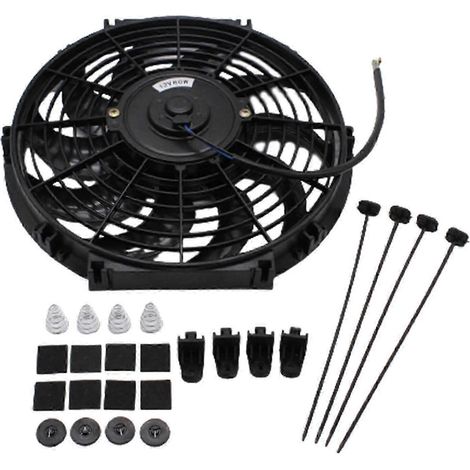 Ventilateur de radiateur électrique LBQ, large et incurvé, 10 pales, 12 V, 30 cm (12 pouces), pour fourgonnette SZRH A-GB (1/5)
