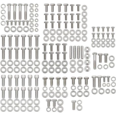 Sechskantschraubensatz aus Edelstahl für Kleinmotoren 265, 283, 302, 305, 307, 327, 350, 400, 211-teilig