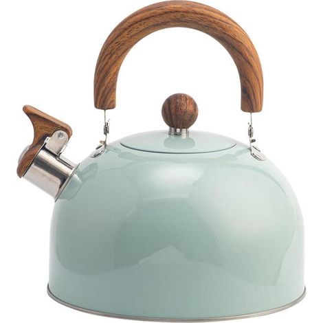 Bouilloire sifflante pour plaques de cuisson à gaz et à induction, 3 l, avec poignée ergonomique à isolation thermique. (1/5)