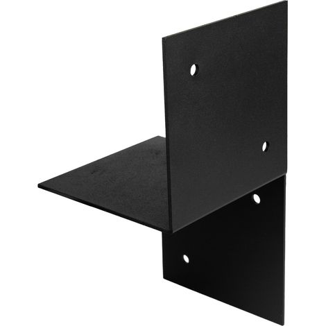 Pergola Support mural Recouvert Noir pour poutres 15 x 15 cm