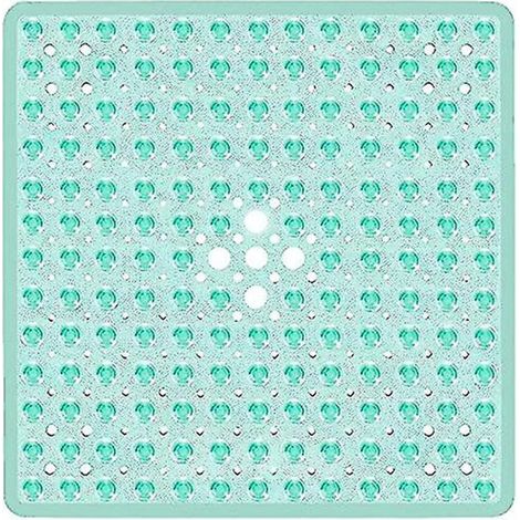 Tapis de douche carrés antidérapants, tapis de bain anti-moisissures avec ventouses, tapis de sécurité pour salle de bain. (1/5)