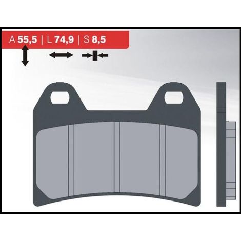 Plaquettes de frein Brenta Brembo KH244 (organiques) avant