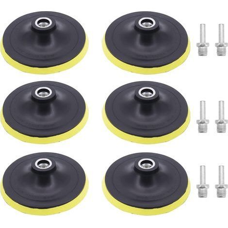 6 Pcs 5 Pouce 125mm Assiette de Ponçage avec M14 Mandrin Plateau de Ponçage pour Perceuse, Meuleuse d'angle (1/5)