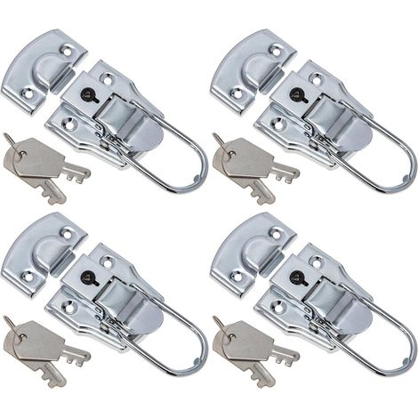 Loquets pour caisses en bois GLEAVI, lot de 4 avec clé (1/5)