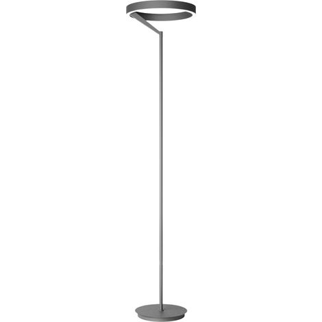 Criseide Pt Lampadaire Led 40W 2000Lm 3000K Commande Au Pied Dimmable En Aluminium Noir Satiné - Gealuce (1/3)