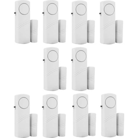 Lot de 4 détecteurs d'ouverture de porte et fenêtre, alarme 120dB, capteur magnétique sans fil, sécurité domestique, protection anti-vol, pour placard, coffre-fort et commerce (1/5)