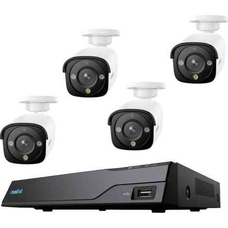 Reolink NVS8-12MB4 LAN IP-Überwachungskamera-Set 8-Kanal mit 4 Kameras 4512 x 2512 Pixel (1/5)