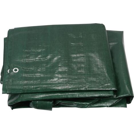 Gewebeplane mit Ösen Comfort 4x5 m, Qualität 180g/m2, grün