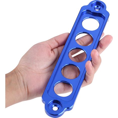 Support de fixation de batterie de voiture en alliage d'aluminium, barre bleue (1/5)