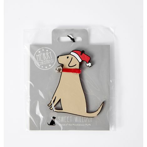 Pendentif Arbre De Noel Chien En Bois Decoration Fete Decorations DIY (1/2)