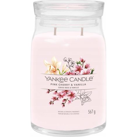 Vela Yankee Candle de cereza rosa y vainilla, 567 g (1/2)