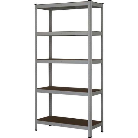 Scaffale Multi-Ripiano in Metallo Bianco - 90x40x180 cm (1/5)