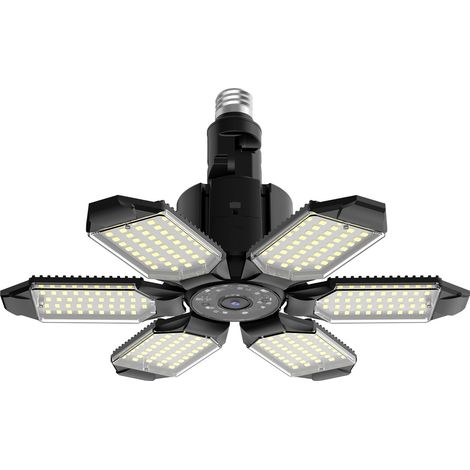 Caméra Ampoule E27 WiFi 5MP avec Éclairage LED Orientable à 180°, Caméra de Surveillance pour Garage et Couloir, Détection de Mouvement IA, Notifications Push, Vision Nocturne Infrarouge Réglable, Acc (1/5)