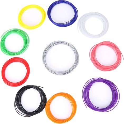 Recharges de Filament pour Stylo 3D PLA, PLA de Filament de Stylo 3D, Recharges de Stylo à Impression 3D, Filament Imprimante 3D, Diamètre 1,75mm, 10 Couleurs (1/5)