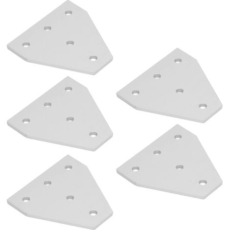 5 hochbelastbare, verstärkte Aluminium-Verbindungsplatten mit 5 Löchern für Möbel-, Industrie- und Maschinenbauanwendungen (4040T) (1/5)