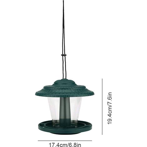 Automatische Gartenfütterungsvorrichtung, Wildvogelfutterhaus, wasserdicht, zum Aufhängen (1/3)