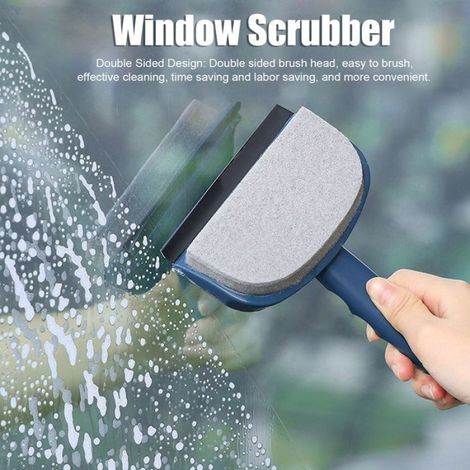 Lot de 4 brosses pour vitres de voiture, double usage, pour nettoyer les vitres, la maison, la salle de bain, le carrelage, le (1/5)